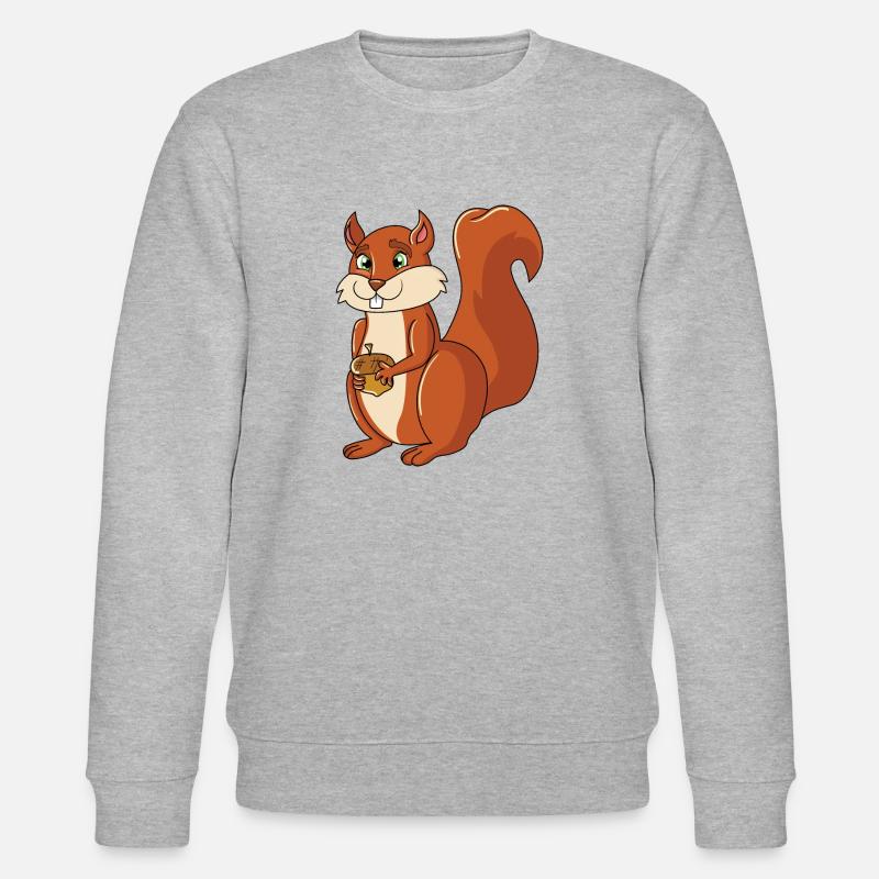 Eichhörnchen - Stanley/Stella Unisex Bio-Sweatshirt CHANGER  - Grau meliert