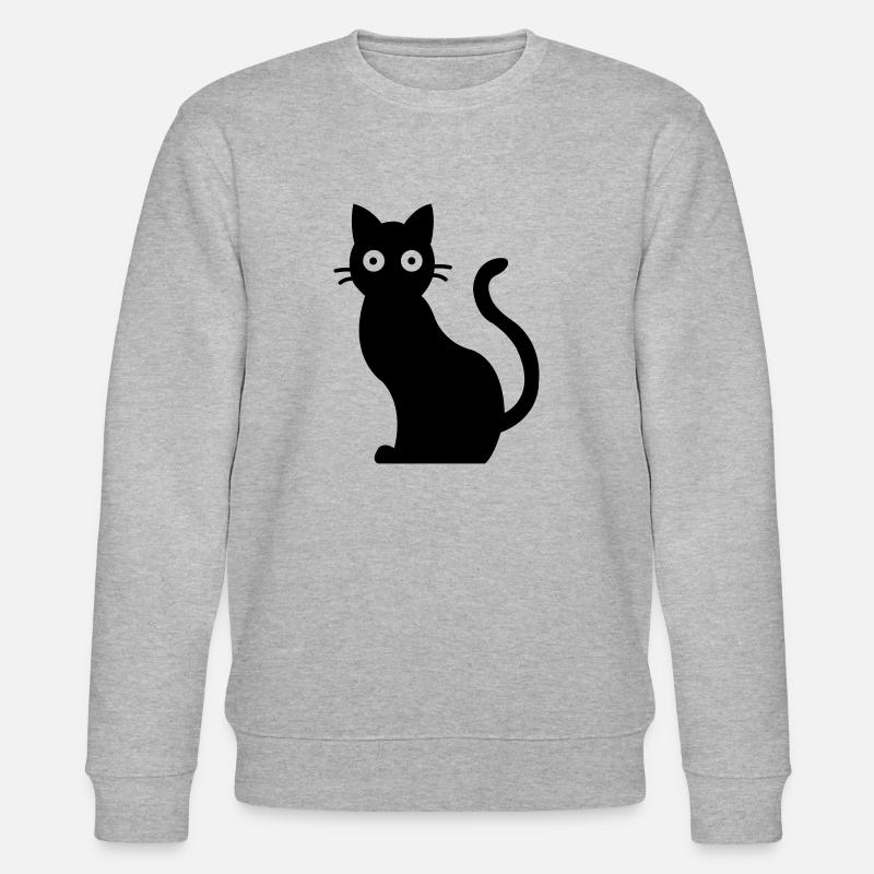 Cat Schwarzer Kater - Stanley/Stella Unisex Bio-Sweatshirt CHANGER  - Grau meliert