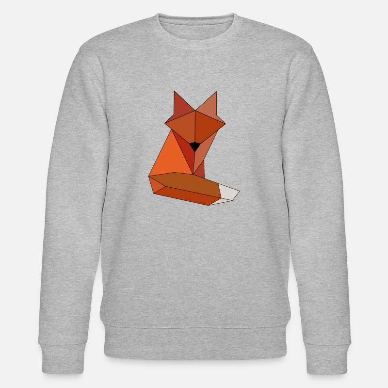 Fuchs geometrisch - Stanley/Stella Unisex Bio-Sweatshirt CHANGER  - Grau meliert