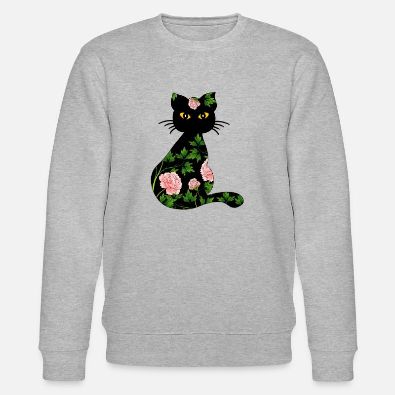Katze - Stanley/Stella Unisex Bio-Sweatshirt CHANGER  - Grau meliert