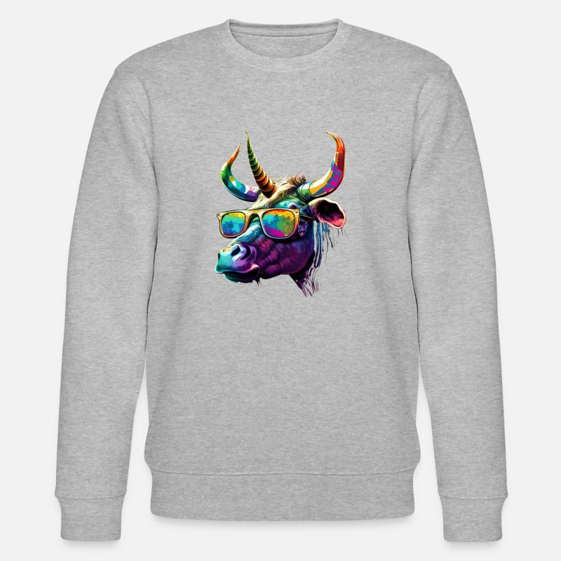 Rainbow Bulle - Stanley/Stella Unisex Bio-Sweatshirt CHANGER  - Grau meliert