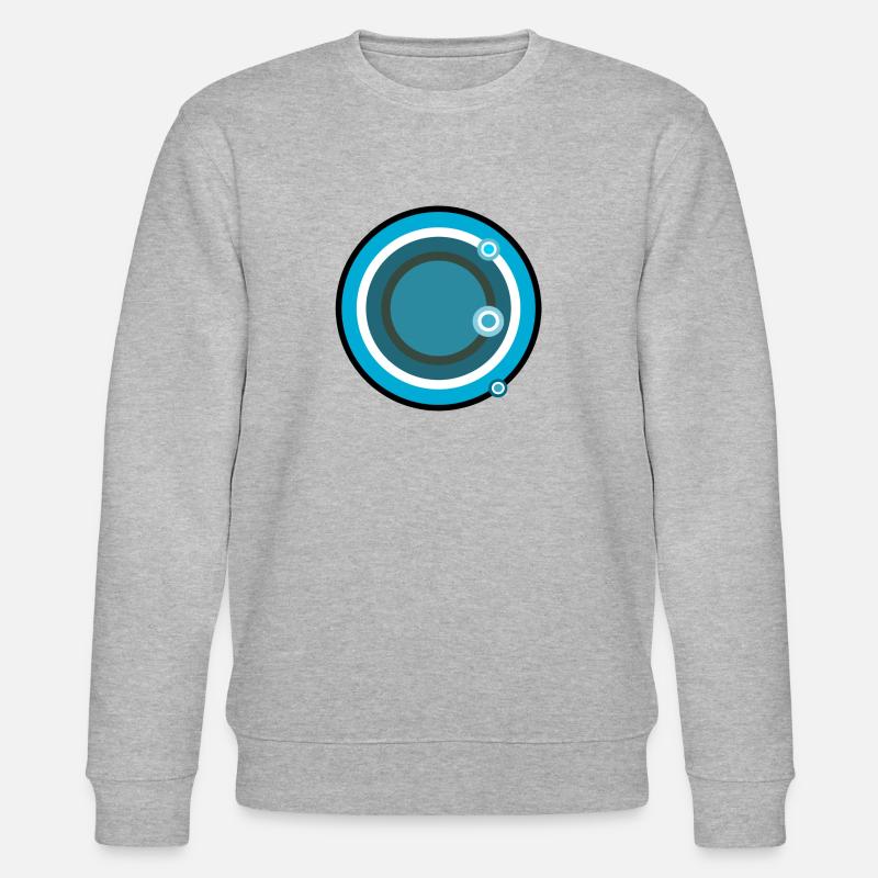 Blue geometric circles - Stanley/Stella Unisex Bio-Sweatshirt CHANGER  - Grau meliert