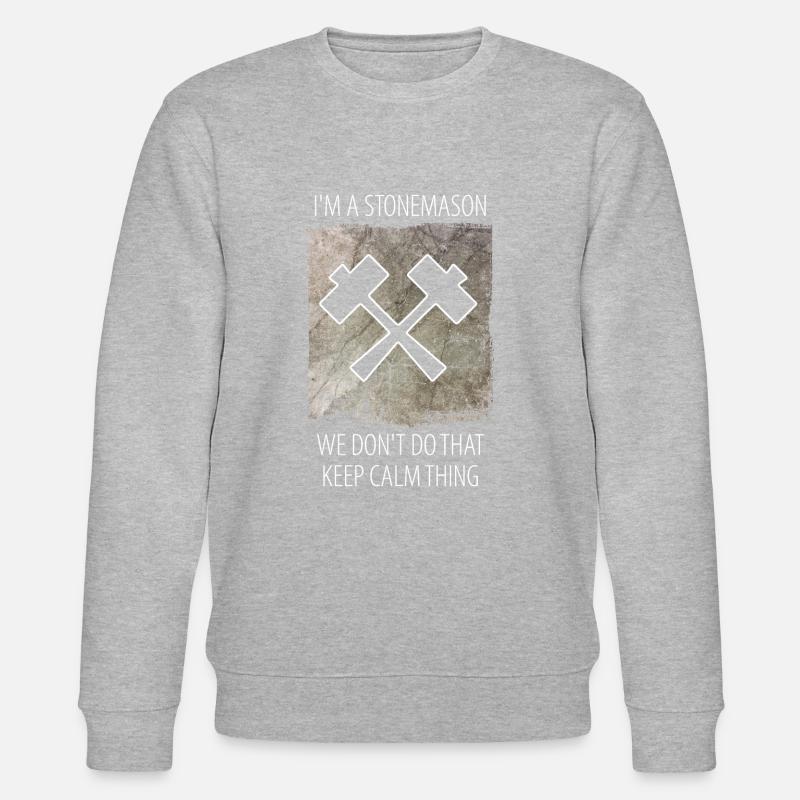Steinmetz Steinbildhauer Spruch - Stanley/Stella Unisex Bio-Sweatshirt CHANGER - Grau meliert