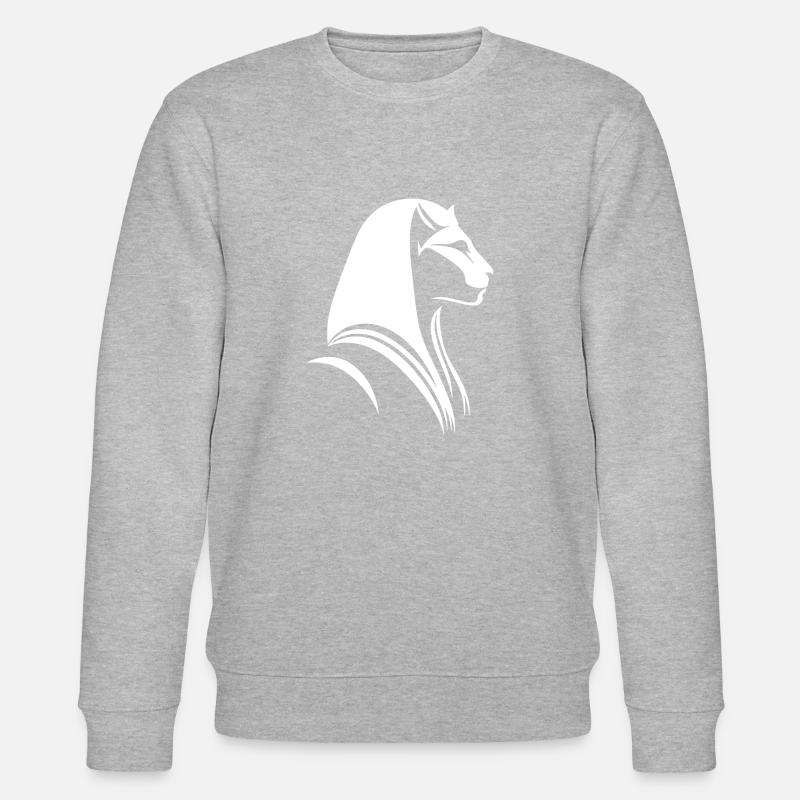 Chat Egypte Pharaon Silhouette - Sweat bio CHANGER Stanley/Stella Unisexe - gris chiné