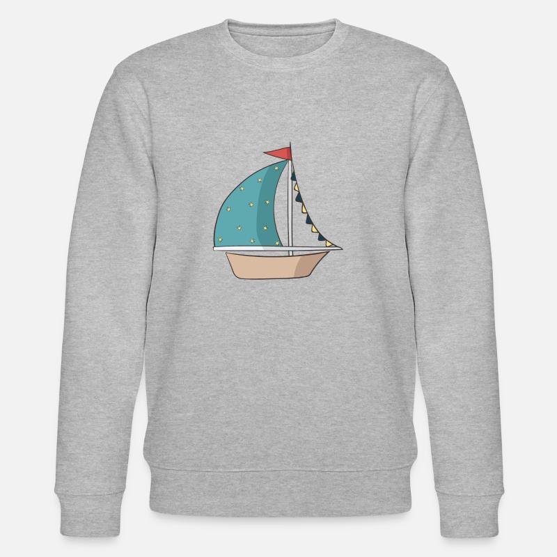 Segelboot - Stanley/Stella Unisex Bio-Sweatshirt CHANGER  - Grau meliert