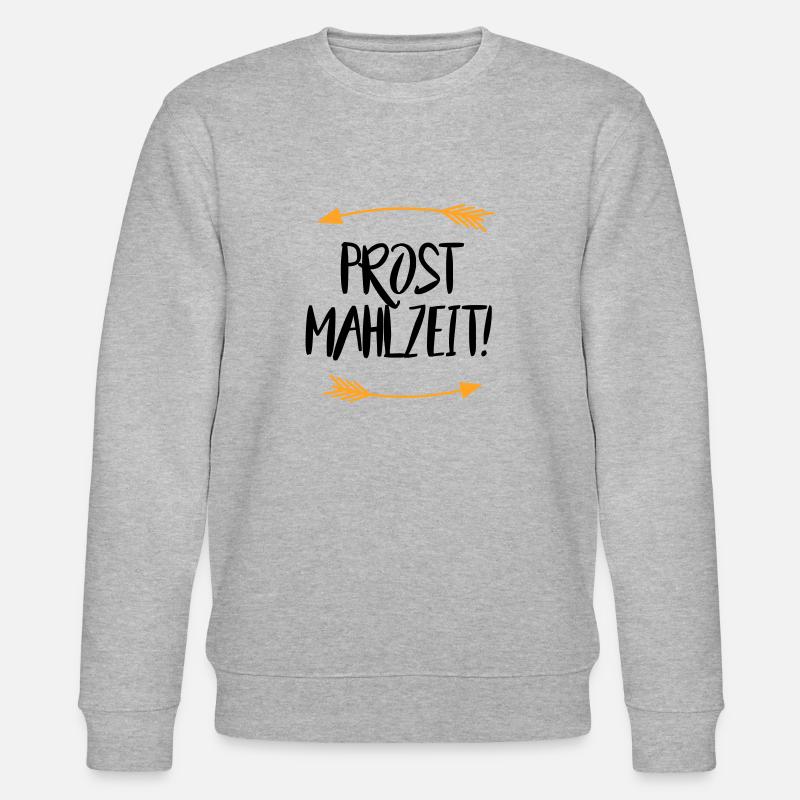 Sprüche Prost Mahlzeit - Stanley/Stella Unisex Bio-Sweatshirt CHANGER  - Grau meliert