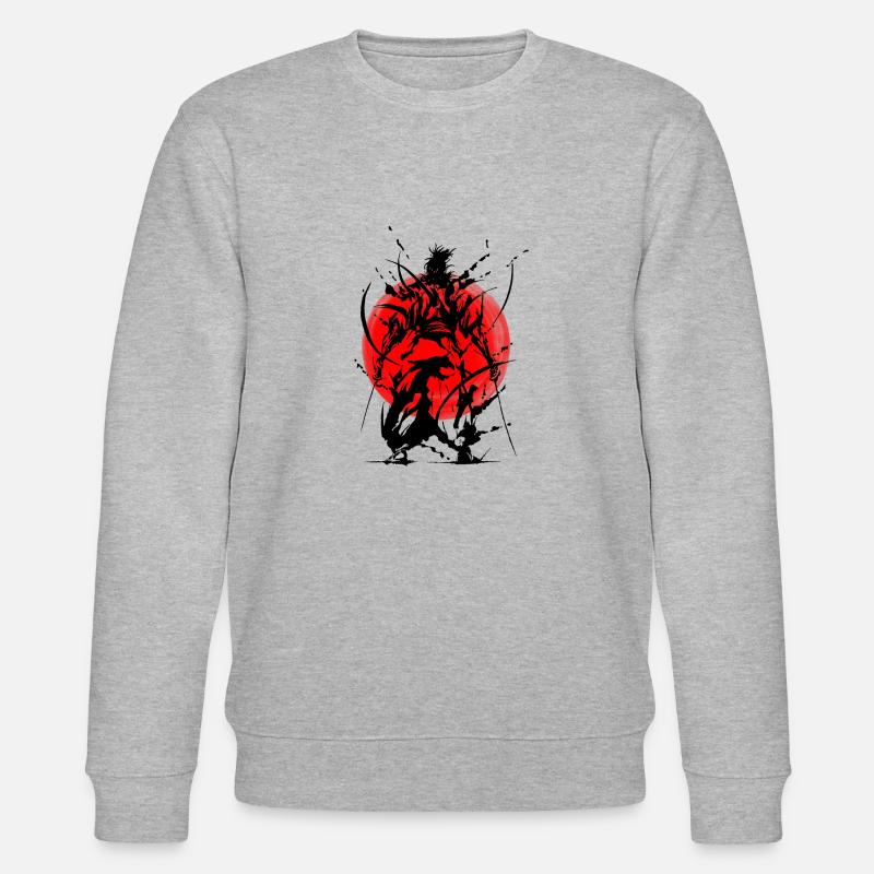 Samurai, Samurai, Japan, Japaner, Krieger, - Stanley/Stella Unisex Bio-Sweatshirt CHANGER  - Grau meliert