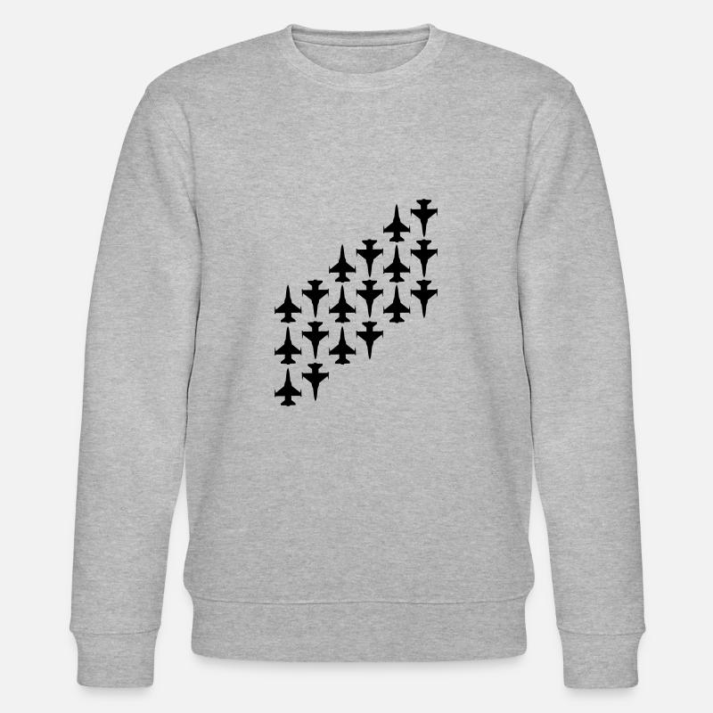 Fighter Jets - Stanley/Stella Unisex Bio-Sweatshirt CHANGER  - Grau meliert