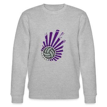 Volleyball-Design (Sterne) - Stanley/Stella Unisex Bio-Sweatshirt CHANGER  - Grau meliert - Vorne - Nik (191cm) & Marisol (170cm)