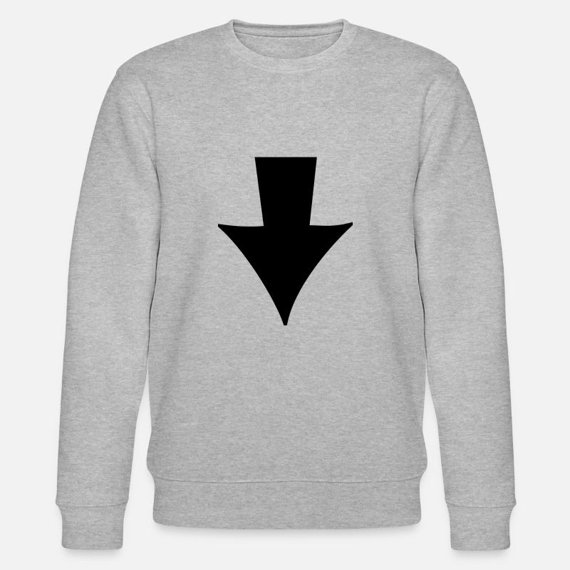 Pfeil schwarz runter - Stanley/Stella Unisex Bio-Sweatshirt CHANGER  - Grau meliert