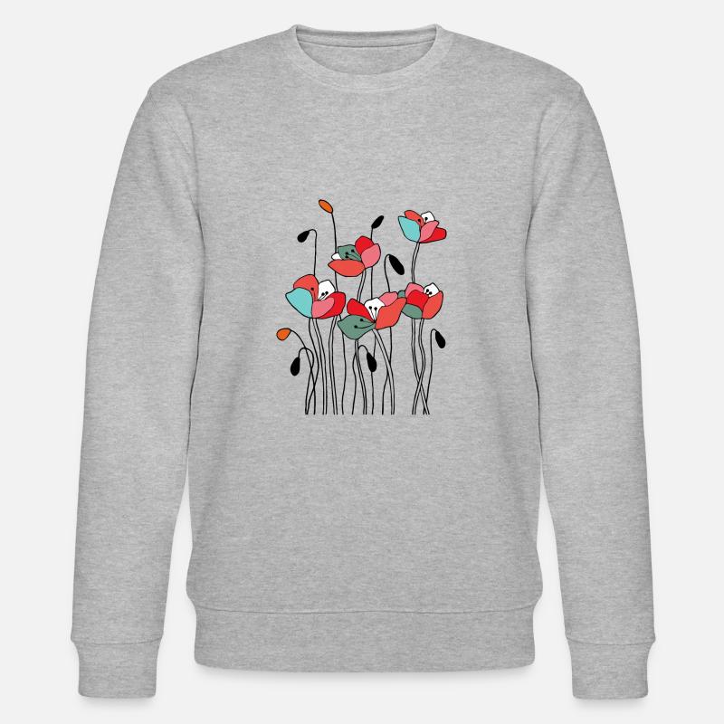 Blumen - Stanley/Stella Unisex Bio-Sweatshirt CHANGER  - Grau meliert