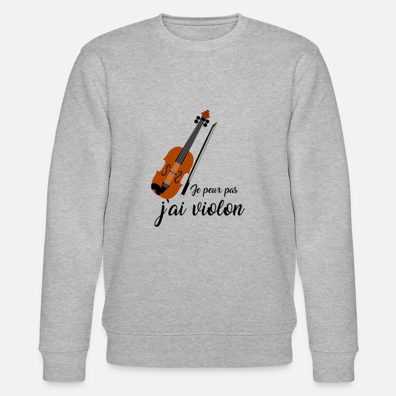 Je peux pas j'ai violon - Sweat bio CHANGER Stanley/Stella Unisexe - gris chiné