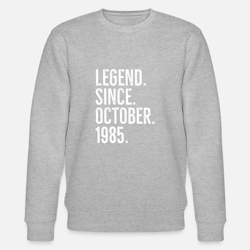 Legend Since October 1985 - Stanley/Stella CHANGER Unisex Organic Sweatshirt - heather grey