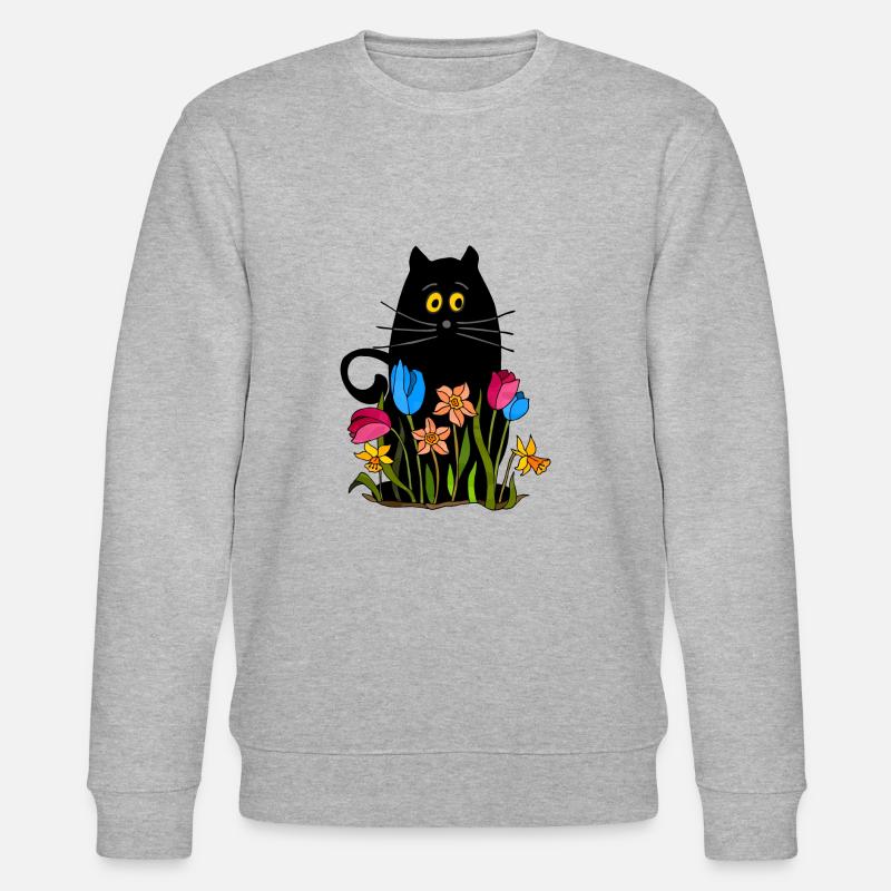 Katze - Stanley/Stella Unisex Bio-Sweatshirt CHANGER  - Grau meliert