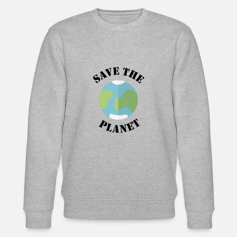 Save the planet - Stanley/Stella Unisex Bio-Sweatshirt CHANGER  - Grau meliert