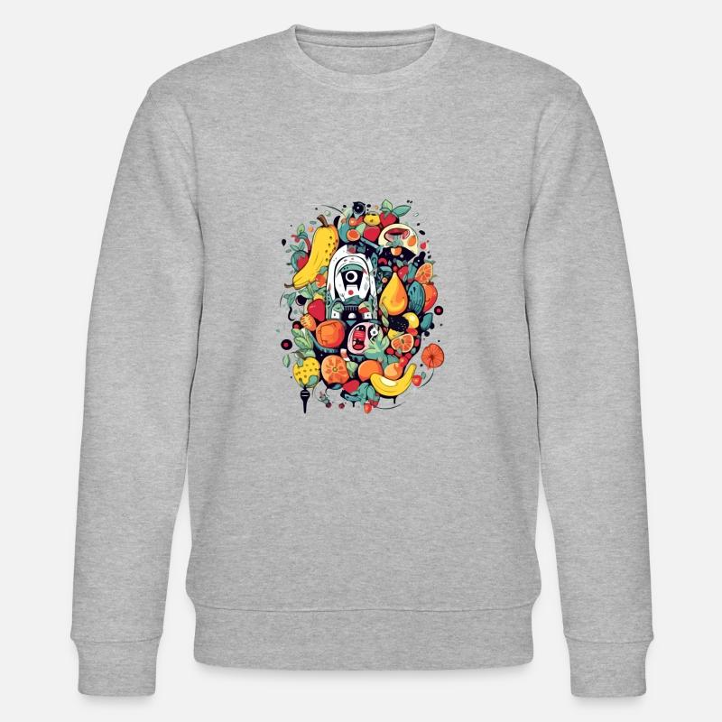 Anifruit n°2 - Stanley/Stella Unisex Bio-Sweatshirt CHANGER  - Grau meliert