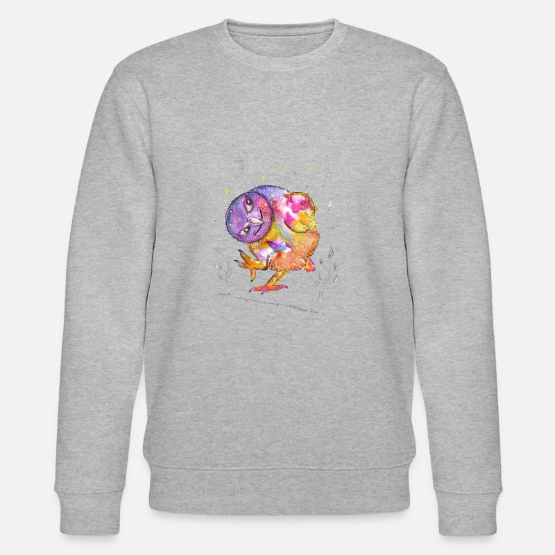 Gute Laune Eule - Stanley/Stella Unisex Bio-Sweatshirt CHANGER  - Grau meliert