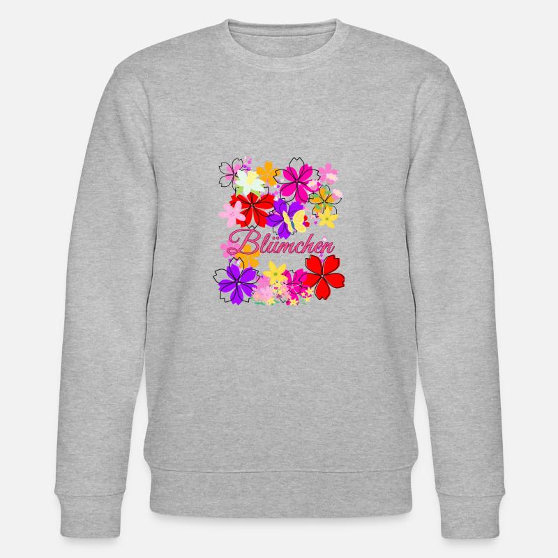Blümchen, Blumen, Blumen kostüm,karneval - Stanley/Stella Unisex Bio-Sweatshirt CHANGER  - Grau meliert