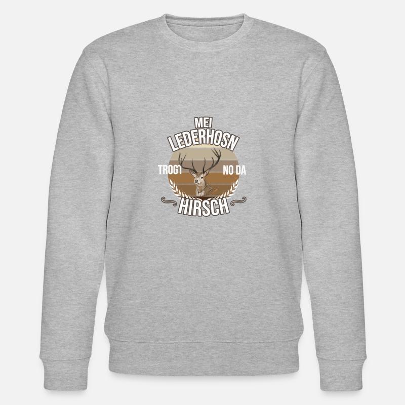Basst Scho | Trachten Hirsch - Stanley/Stella Unisex Bio-Sweatshirt CHANGER  - Grau meliert