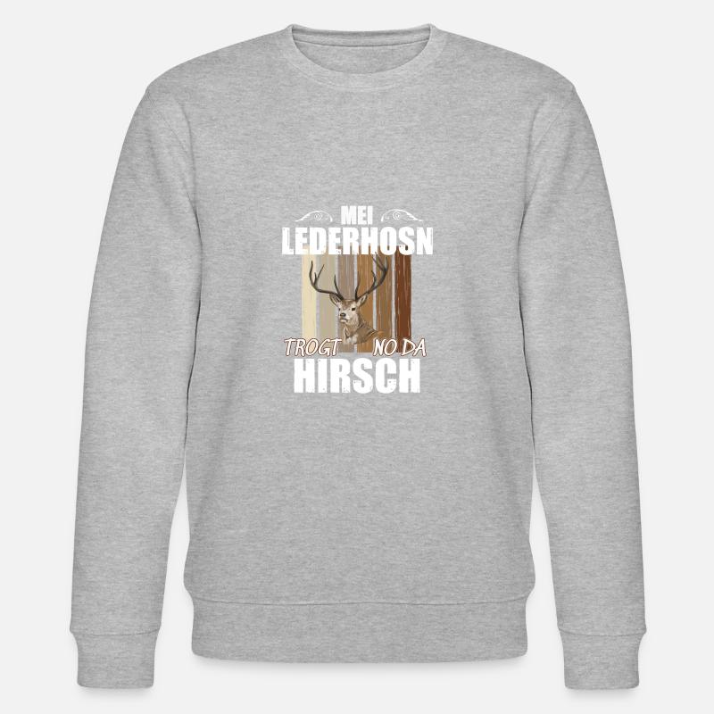 Basst Scho | Trachten Hirsch - Stanley/Stella Unisex Bio-Sweatshirt CHANGER  - Grau meliert