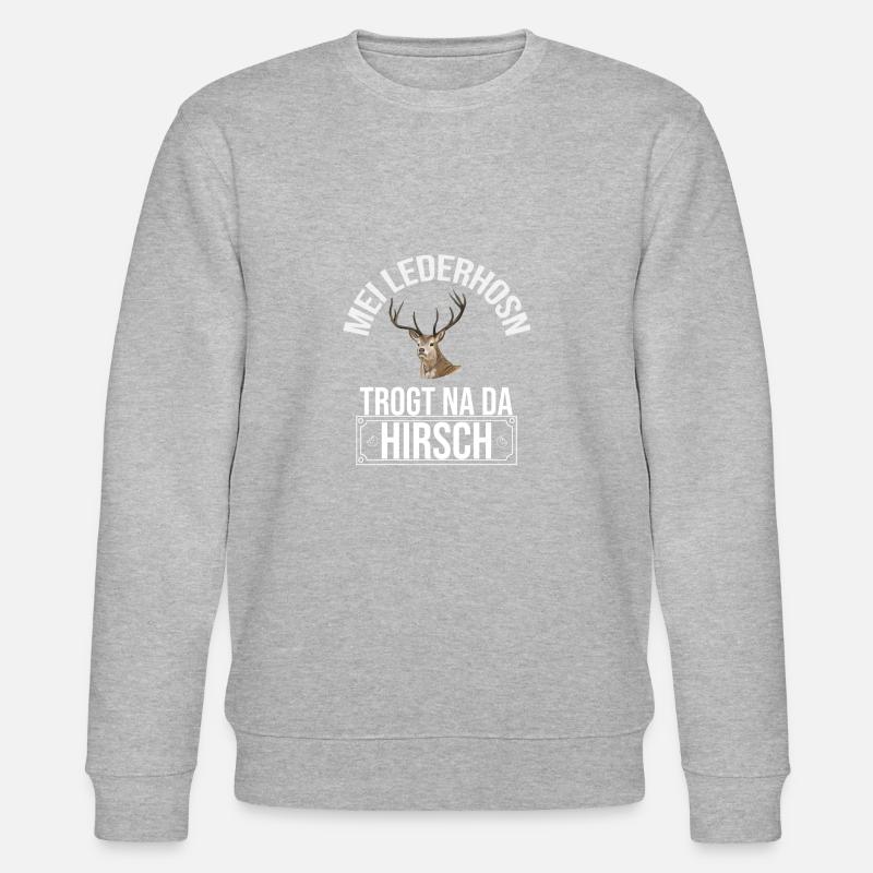Basst Scho | Trachten Hirsch - Stanley/Stella Unisex Bio-Sweatshirt CHANGER - Grau meliert