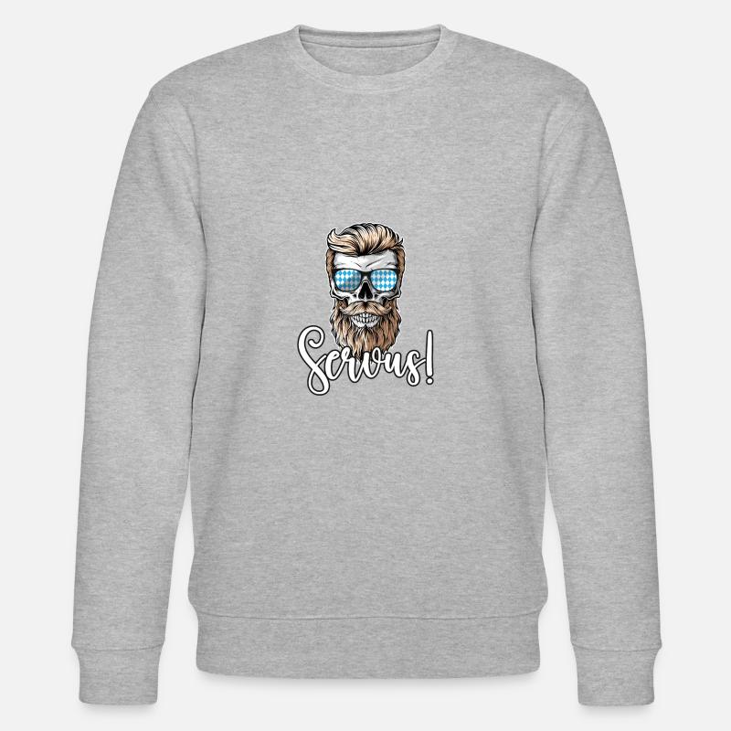 Lausbua Lausbub Lederhosen Trachten - Stanley/Stella Unisex Bio-Sweatshirt CHANGER  - Grau meliert