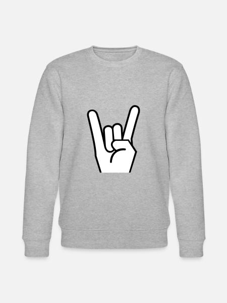 Rock hand - Stanley/Stella CHANGER Unisex Organic Sweatshirt - heather grey