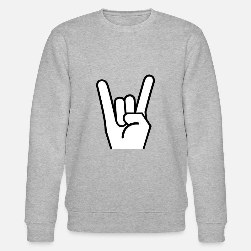 Rock hand - Stanley/Stella Unisex Bio-Sweatshirt CHANGER  - Grau meliert