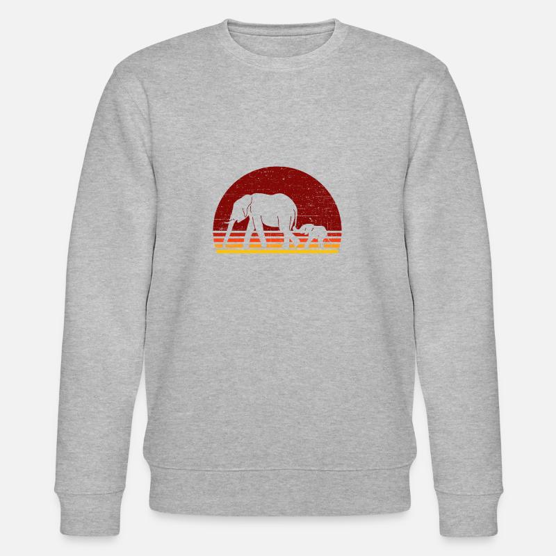 Elefant - Stanley/Stella Unisex Bio-Sweatshirt CHANGER  - Grau meliert