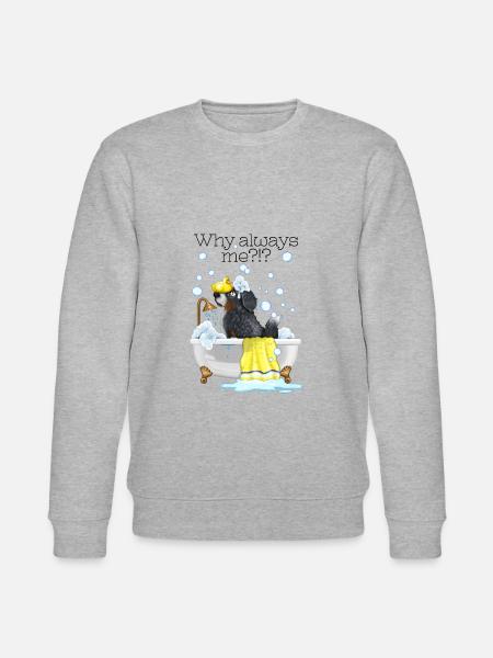 Badespaß mit Hunde Seifenblasen - Stanley/Stella Unisex Bio-Sweatshirt CHANGER  - Grau meliert