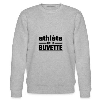 ATHLETE BUVETTE - Sweat bio CHANGER Stanley/Stella Unisexe - gris chiné - Devant - Nik (191cm) & Marisol (170cm)