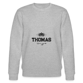 Thomas - Sweat bio CHANGER Stanley/Stella Unisexe - gris chiné - Devant - Nik (191cm) & Marisol (170cm)