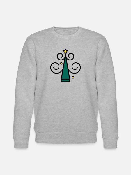 Christmas tree icon z1 - Stanley/Stella CHANGER Unisex Organic Sweatshirt - heather grey