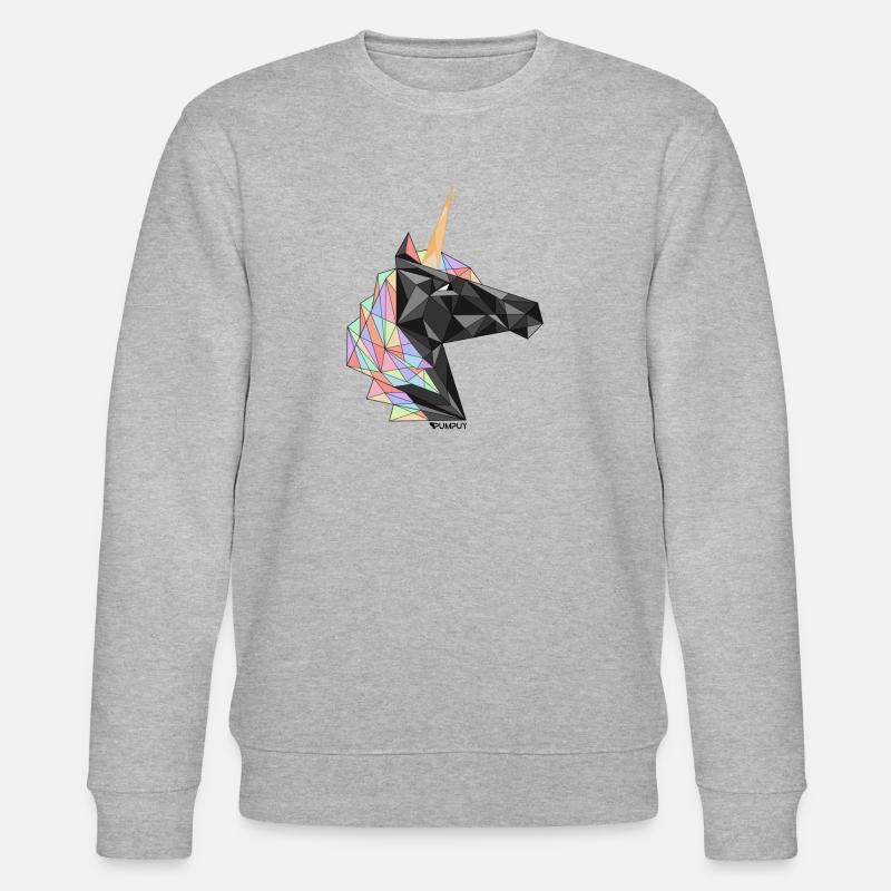BLACK UNICORN - Stanley/Stella Unisex Bio-Sweatshirt CHANGER  - Grau meliert