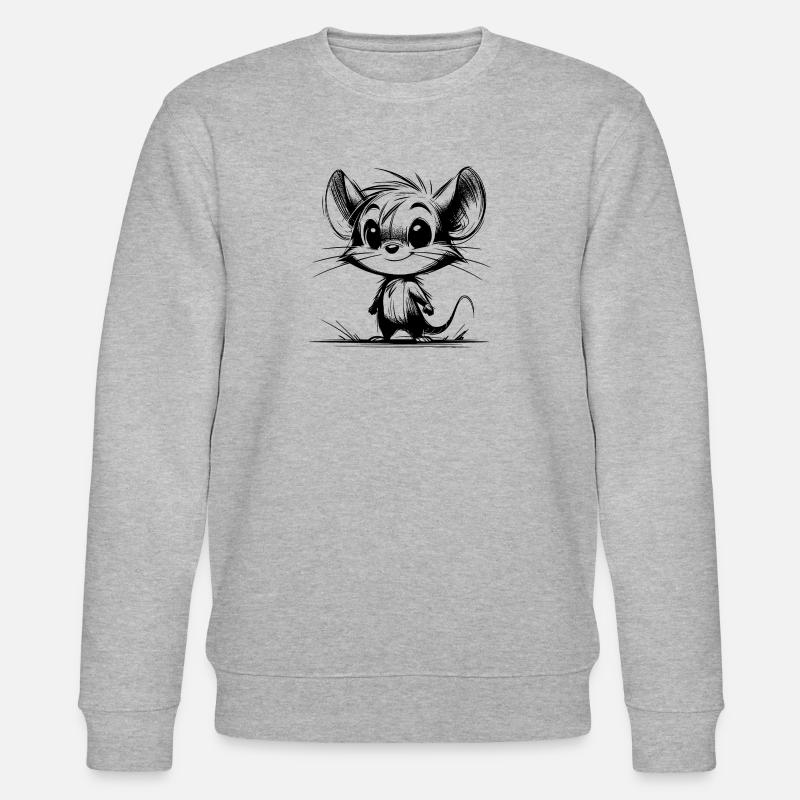 Mignon Enfants Bébé Souris - Sweat bio CHANGER Stanley/Stella Unisexe - gris chiné