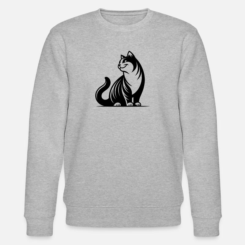 Chat ronronnant au look mignon - Sweat bio CHANGER Stanley/Stella Unisexe - gris chiné