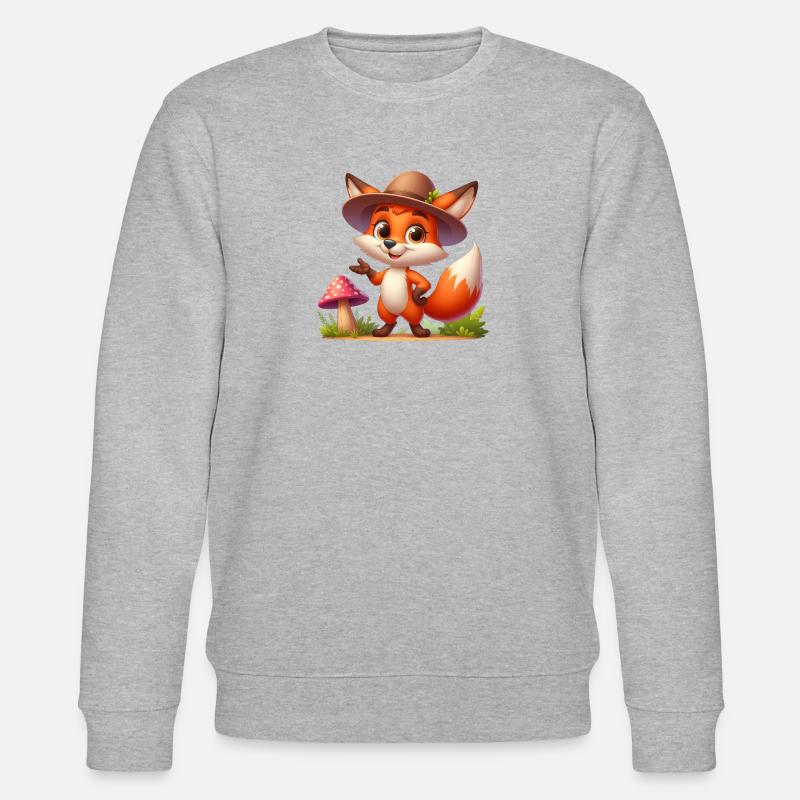 Fuchs Herbst 9 - Stanley/Stella Unisex Bio-Sweatshirt CHANGER  - Grau meliert