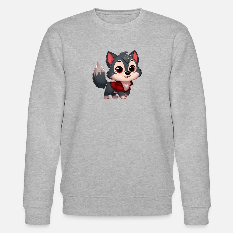 Wolf 4 - Stanley/Stella Unisex Bio-Sweatshirt CHANGER  - Grau meliert