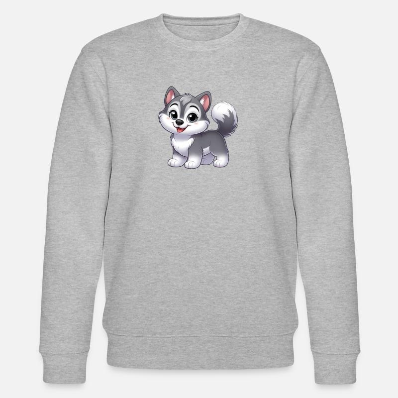 wolf 12 - Sweat bio CHANGER Stanley/Stella Unisexe - gris chiné