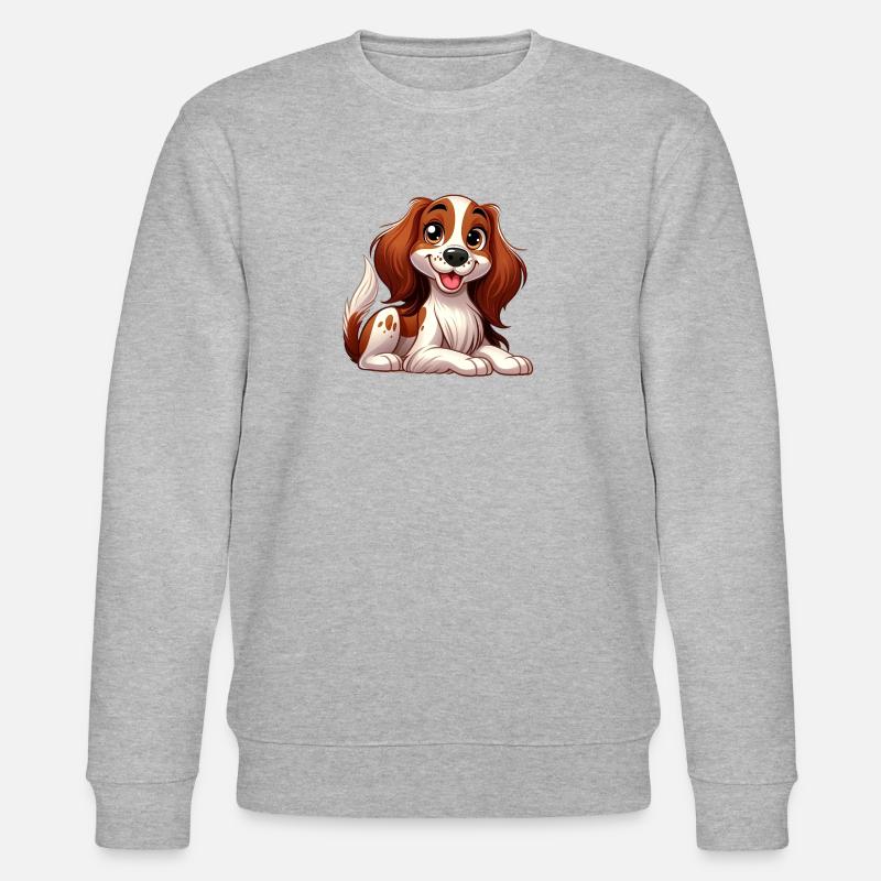 Brittany Spaniel - Stanley/Stella CHANGER Unisex Organic Sweatshirt - heather grey