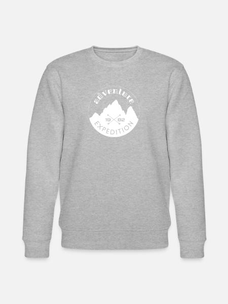 Adventure expedition - white - Stanley/Stella CHANGER Unisex Organic Sweatshirt - heather grey