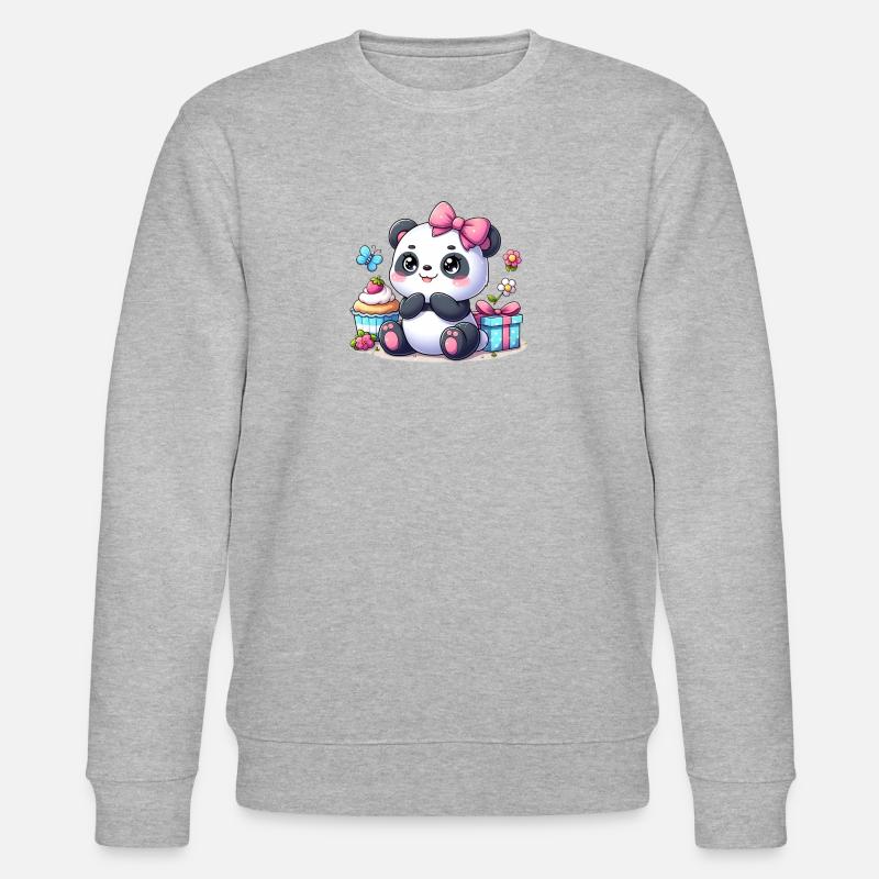 Panda 7 - Stanley/Stella Unisex Bio-Sweatshirt CHANGER - Grau meliert