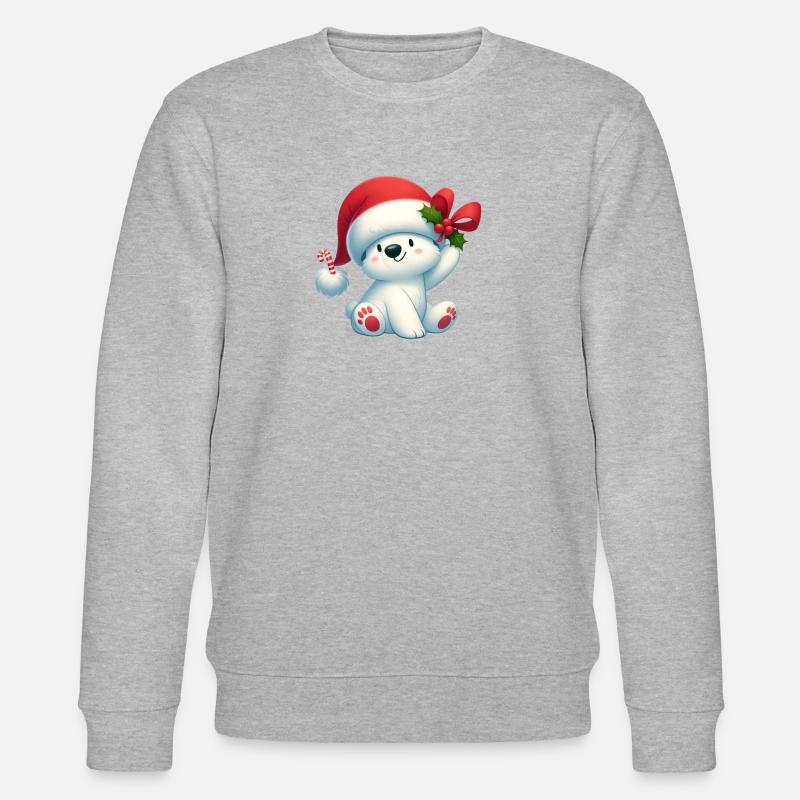 Eisbär 1 - Stanley/Stella Unisex Bio-Sweatshirt CHANGER  - Grau meliert