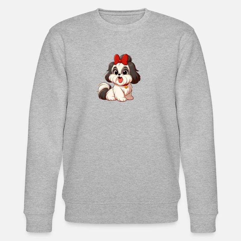 shih tzu 2 - Sweat bio CHANGER Stanley/Stella Unisexe - gris chiné