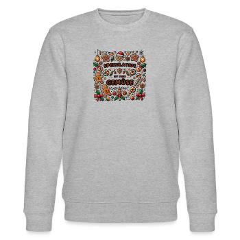 Speculoos is my vegetable Funny saying - Stanley/Stella CHANGER Unisex Organic Sweatshirt - heather grey - Front - Nik (191cm) & Marisol (170cm)