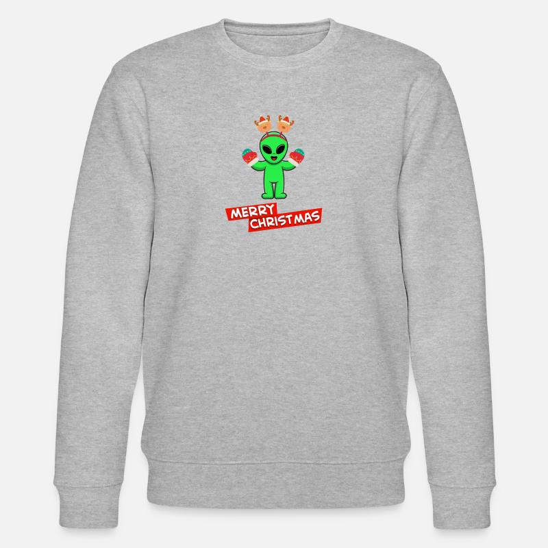 Alien de Noël - Sweat bio CHANGER Stanley/Stella Unisexe - gris chiné