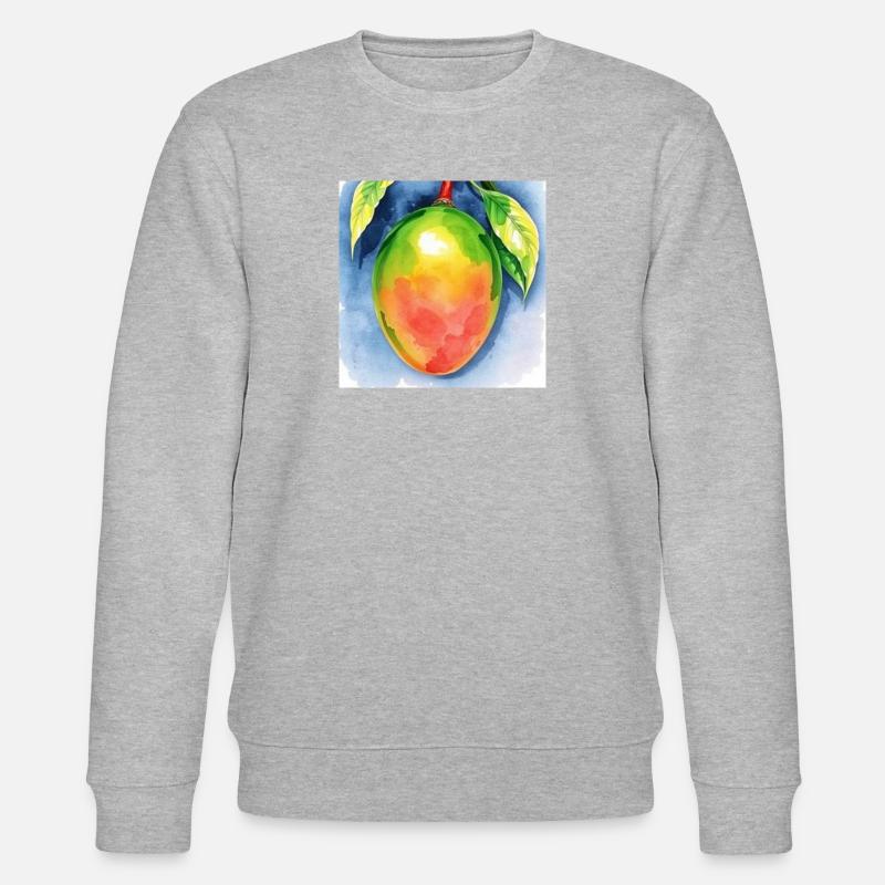 Mango Aquarell - Stanley/Stella Unisex Bio-Sweatshirt CHANGER  - Grau meliert