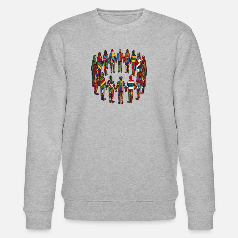 Unity in Diversity – Gemeinsam stark - Stanley/Stella Unisex Bio-Sweatshirt CHANGER  - Grau meliert