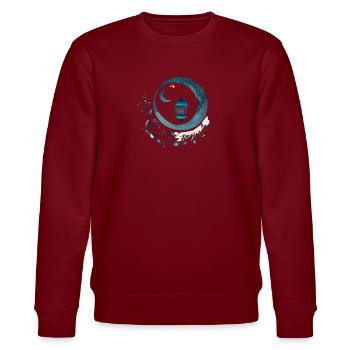 Ramadan Gift Eid Mubarak Islam Allah Muslim - Stanley/Stella CHANGER Unisex Organic Sweatshirt - burgundy - Front - Nik (191cm) & Marisol (170cm)