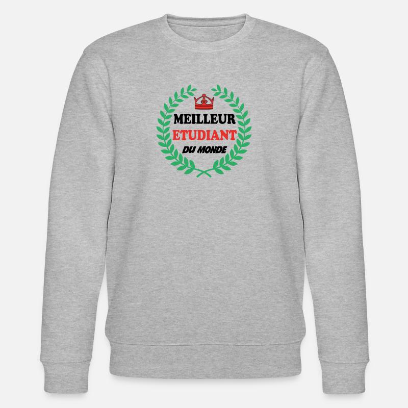 BESTER STUDENT DER WELT - Stanley/Stella Unisex Bio-Sweatshirt CHANGER  - Grau meliert